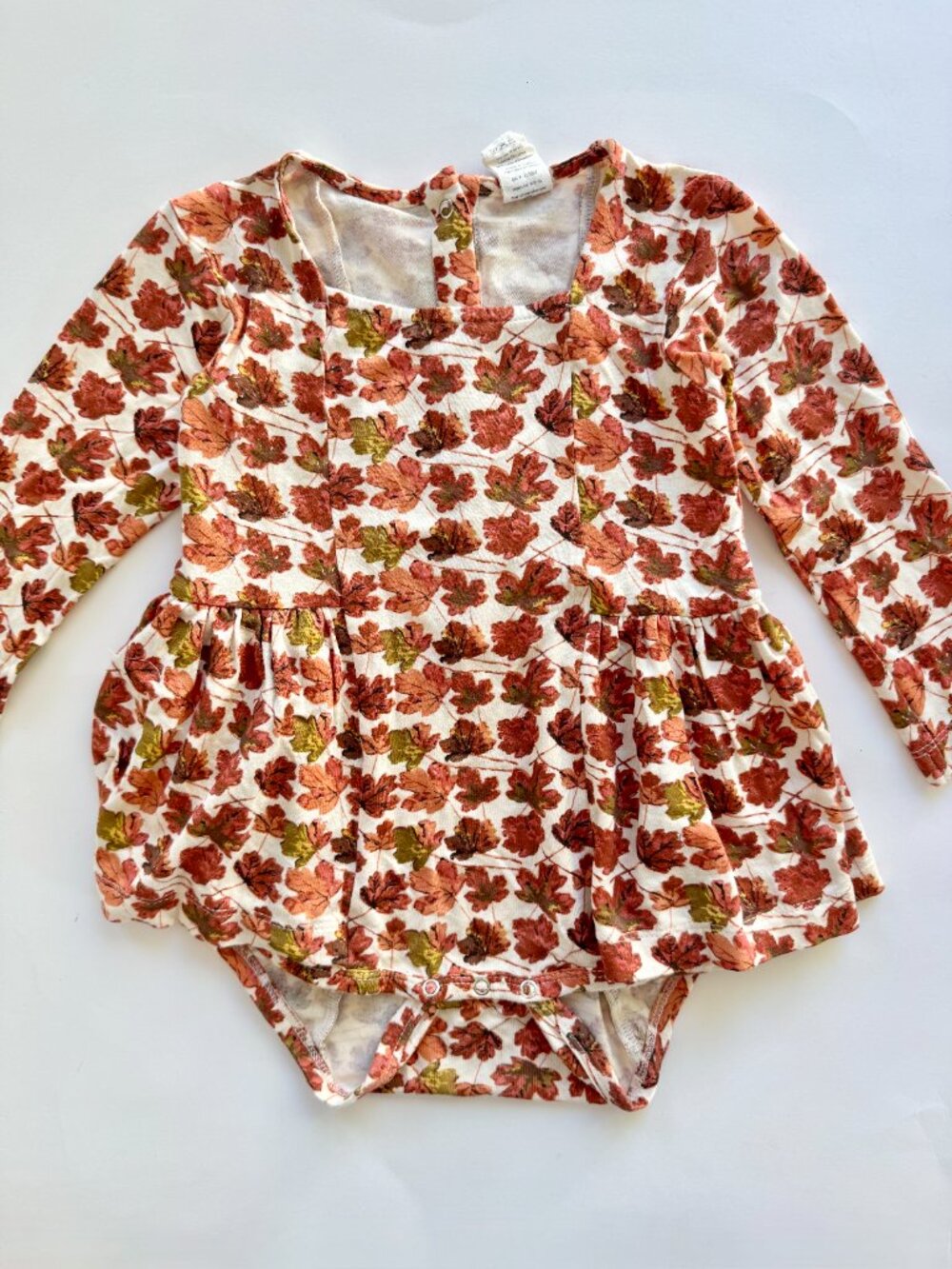 Kate Quinn Girls Fall Leaf Skirted Romper 18-24M